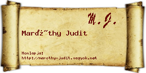 Maróthy Judit névjegykártya